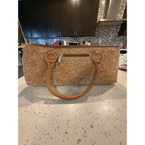 Chris's Stuff Insulated Wine Clutch Bag Cork Zip With Corkscrew